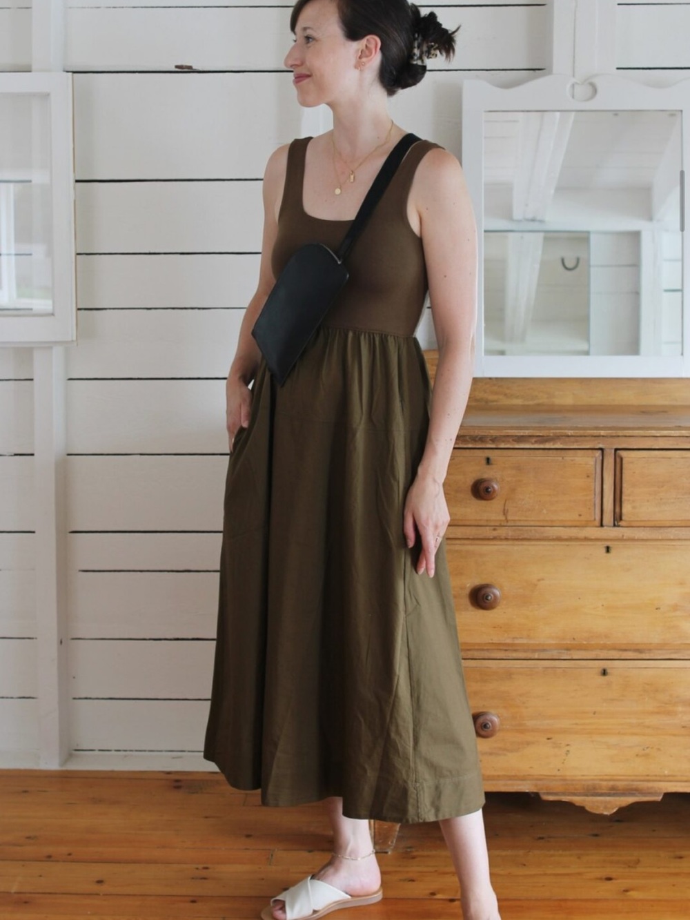 Everlane Riviera dress in beech, xxs. - Picture 4 of 9